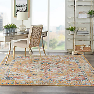 Nourison Nourison Passion 6'7" x 9'6" Ivory/Yellow Bohemian Indoor Rug, Ivory/Yellow, rollover