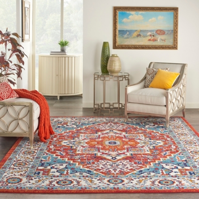 Nourison Passion 8' x 10' Area Rug, Red/Multi, large