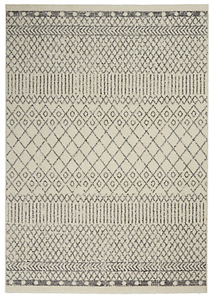 Nourison Passion 5' x 7' Area Rug, Ivory/Gray, large