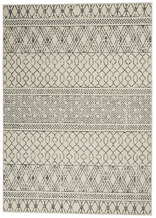 Nourison Passion 5' x 7' Area Rug, Ivory/Gray, large