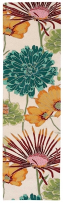 Nourison Nourison Fantasy 2'3" x 8' Ivory Contemporary Indoor Rug, Ivory, rollover