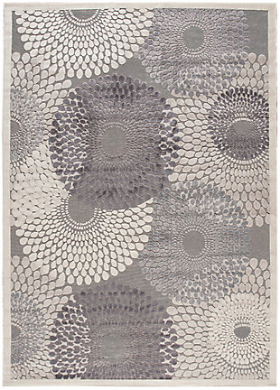 Nourison Graphic Illusions Gray 8'x11' Rug, Gray, large