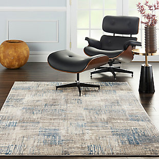 Nourison Solace 5' X 7' Area Rug, Ivory/Gray/Blue, rollover
