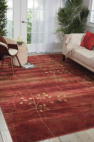 Nourison Somerset 2'x3' Red Area Rug, Flame, rollover