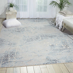Nourison Somerset 2'x3' Gray And Blue Area Rug, Silver/Blue, rollover