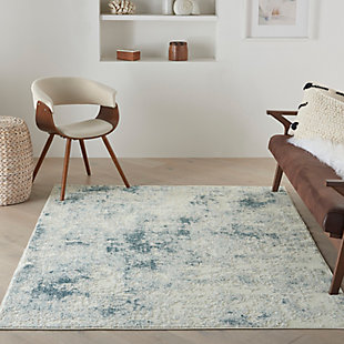Nourison Trance 4' X 6' Area Rug, Ivory Blue, rollover