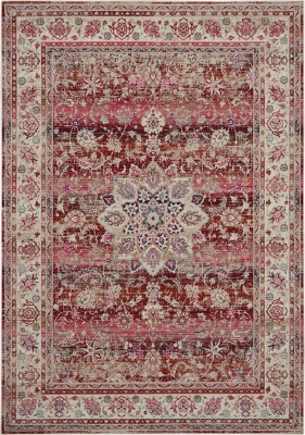 Nourison Nourison Vintage Kashan 4' x 6' Red Vintage Indoor Rug, Red, large