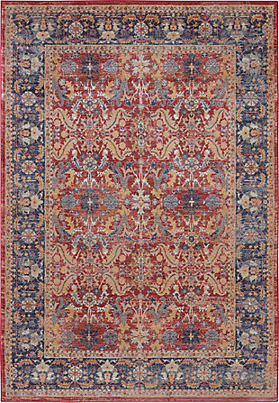 Nourison Ankara Global Red And Blue Multicolor 4'x6' Persian Area Rug, Red, large