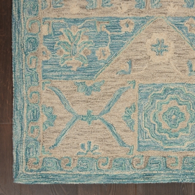 Nourison Azura Aqua 5'x8' Area Rug | Ashley