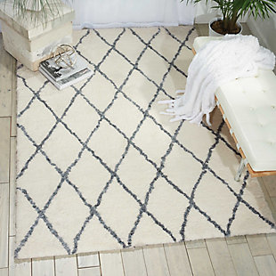 Nourison Galway Gray And White 5'x7' Area Rug, Ivory/Gray, rollover