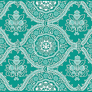 Become engulfed in a Moroccan dream with just one look at this mat. Its captivating emerald hue over medallion pattern is reminiscent of richly colored Marrakech goods. Placing this mat in a high traffic area? Don’t worry. The underside is slip-resistant.Made of polyester | Sponge rubber/neoprene underside for support/slip resistance | Machine washable; line/air dry | Made in the u.s.a.