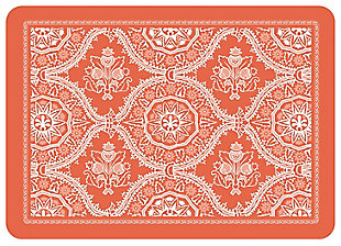 Home Accents Premium Comfort 1'10" x 2'7" Deep Floral Mat, Red, large