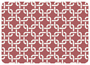 Home Accents Premium Comfort 1'10" x 2'7" Interlink Mat, Red, large