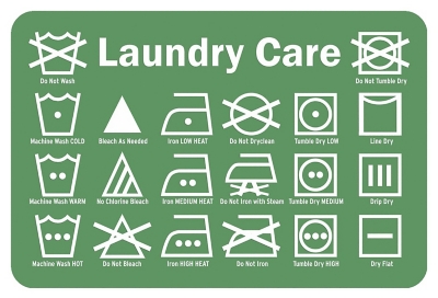 Home Accents Premium Comfort 110 x 27 Laundry Care Label Mat, Green