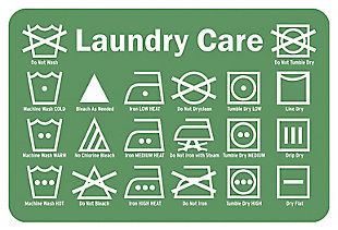 Home Accents Premium Comfort 1'10" x 2'7" Laundry Care Label Mat, Green, rollover