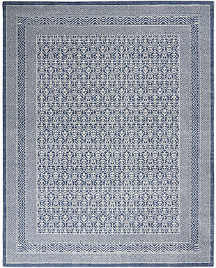 Nourison Nourison Palermo 8' X 10" Blue And Gray Distressed Bohemian Area Rug, Blue/Gray, large