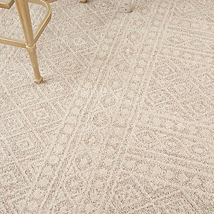 With soft, neutral palettes and mono-tonal colorways, the palermo rug collection brings simplicity and serenity to the modern lifestyle. These handsome rugs feature intricate geometric patterns based on moroccan tribal designs. They are presented here in easy-living polypropylene fibers, power loomed for durability and lasting beauty. As soft and supple as they are practical, palermo area rugs are ideal for a wide array of decorating styles, from traditional to contemporary bohemian.
 create a feeling of ultimate softness with the subtle beauty of this medium-pile palermo area rug. Its subdued beige colorway is gently faded for delightful vintage appeal. Its intricate tribal pattern adds a bohemian touch to any room.100% polypropylene | Power loomed | Soft pile - pile height  0.25 - 0.5 inch durable power - loomed construction | Low shedding | Soft, neutral palettes and mono-tonal colorways, the palermo rug collection brings simplicity and serenity to the modern lifestyle | Indoor only | Imported