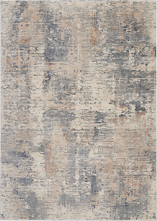Nourison Nourison Rustic Textures Rus05 Beige And Gray 8'x11' Oversized Rug, Beige/Gray, large