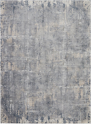 Nourison Nourison Rustic Textures Rus06 Gray And Beige 8'x11' Oversized Rug, Gray/Beige, large