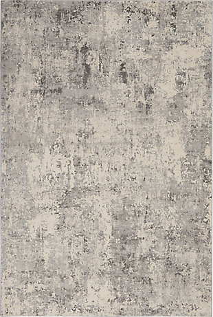 Nourison Nourison Rustic Textures 5'3" x 7'3" Grey/Beige Modern Indoor Rug, Gray/Beige, large