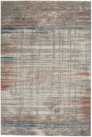 Nourison Nourison Rustic Textures 4' X 6' Area Rug, Gray/Multi, large