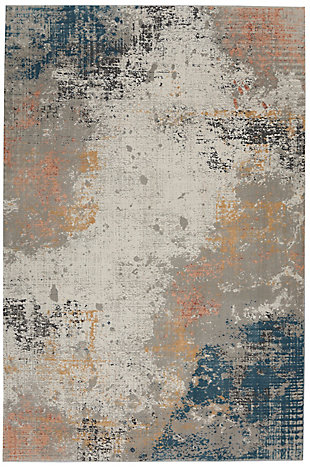 Nourison Nourison Rustic Textures 4' X 6' Area Rug, Gray/Blue, large