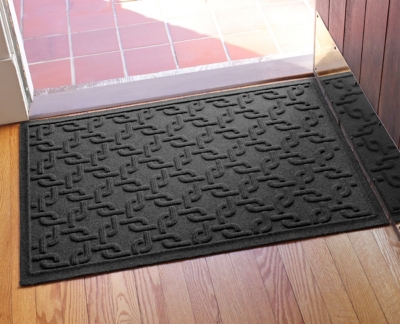 Home Accents Aqua Shield 1'11" x 3' Interlink Indoor/Outdoor Doormat, Charcoal, large