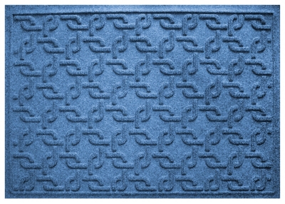 Home Accents Aqua Shield 1'11" x 3' Interlink Indoor/Outdoor Doormat, Navy, large