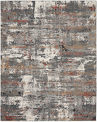 Nourison Tangra 8'x10' Gray Multi Area Rug, Gray/Multi, large