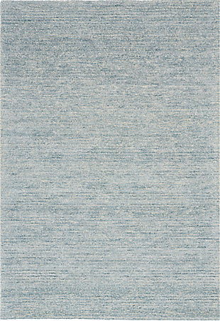 Nourison Weston Light Blue 8'x11' Oversized Textured Rug, Aquamarine, large