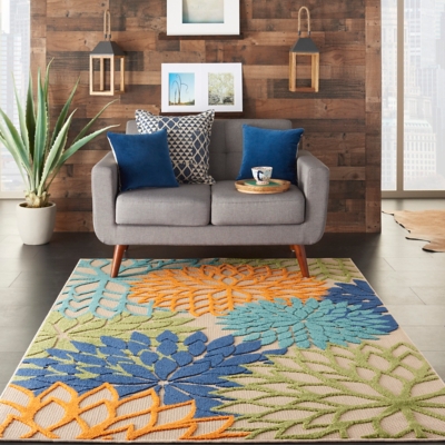 Nourison Aloha 6' X 9' Multicolor Area Rug, Multi, rollover