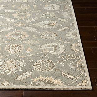 Showcasing a traditional inspired design that exemplifies timeless style, of elegance and sophistication. Hand-tufted in India with 100% wool, this piece offers an affordable alternative to other handmade constructions while preserving the same natural demeanor and charm. 100% wool | Hand Tufted | Imported | Minimal Shedding | Spot clean