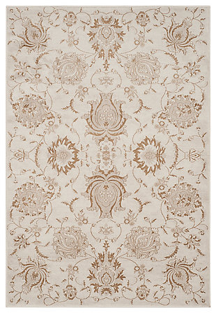 Home Accents Paisley 4' x 5'7" Rug, Cream, large