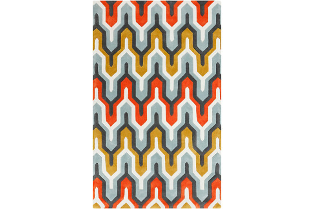 With an added hand-carved touch providing depth, this flawless rug offers an exquisite addition within any home decor. Hand-tufted in 100% polyester, this perfect piece not only possesses a durable construction type, but also brilliantly blends trendy elements through the combination of unique pattern and color with a series of scintillating shades.100% polyester | Hand tufted | Imported | Hand carved | Spot clean