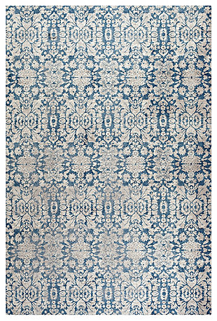 Home Accents SOFIA 4' x 5'7" Rug, Blue/Beige, large