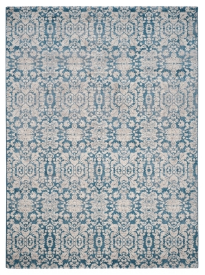 Home Accents SOFIA 8' x 11' Rug, Blue/Beige, large