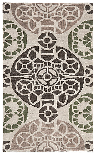 Home Accents WYNDHAM 2'6" x 4' Rug, Ivory/Brown, rollover