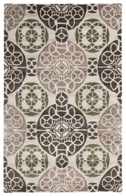 Home Accents WYNDHAM 5' x 8' Rug, Ivory/Brown, large