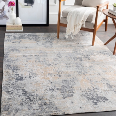Surya Torres Area Rug, Gray, rollover