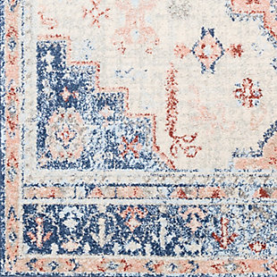 This stunning piece offers traditional style with a modern flair that brings a vintage vibe to any space. It is woven in Turkey with polypropylene, and is not only durable but also features a medium pile and no shedding, making it an easy-to-maintain option perfect for any room. 100% polypropylene | Machine woven | Imported | No shedding | Spot clean