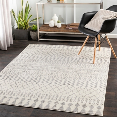 Surya Pisa Area Rug, Gray, rollover