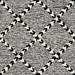 Trendy oversized braided accent tassels and a high-low pile make this an insta-worthy piece that will be the highlight any room. Hand-tufted in India with 100% wool, this global inspired piece with its modern geometric design, is an affordable option but with a priceless wow factor. 100% wool | Hand Tufted | Imported | Minimal Shedding | Spot clean