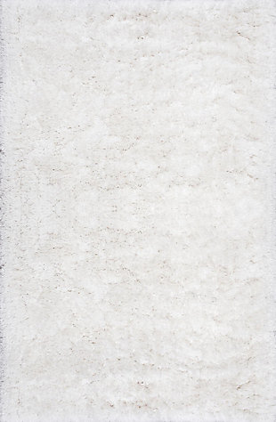 NuLoom Hand Tufted Kristan Shag 7' 6" x 9' 6" Area Rug, Ivory, large