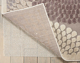 Specifically designed for hard surfaces, the high-quality firm grip rug pad rolls out so much more than slip-and-slide protection. Its advanced design combines ultra-thick cushioned comfort with an open weave construction that improves ventilation, enhances moisture evaporation and even makes vacuuming easier. And by preventing pile crushing and bunching, this rug pad is sure to extend the life of your area rug. Don’t worry…its non-skid backing won’t damage or discolor your floors.Made of polyester coated with high-grade vinyl compound | Non-skid backing | Easy to trim with scissors | Made in the u.s.a.