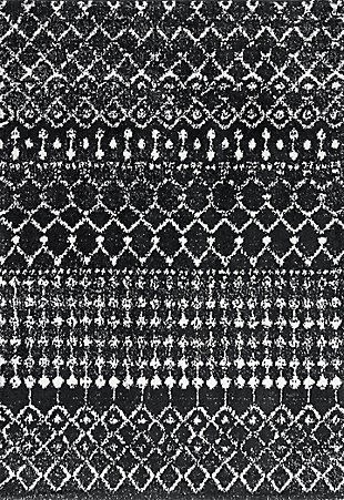 NuLoom Barbara Moroccan Trellis 5' 3" x 7' 7" Area Rug, Black, large