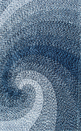 NuLoom Hand Tufted Dolly Swirl 5' x 8' Area Rug, Blue, large