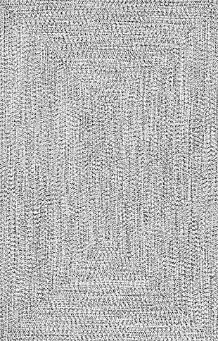 NuLoom Braided Lefebvre Indoor/Outdoor 5' x 8' Area Rug, Black/White, large