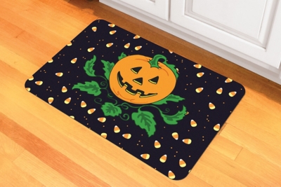 Home Accents 1'6" x 2'3" Candy Corn Pumpkin Doormat, , rollover
