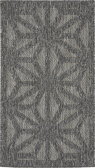 Nourison Cozumel 2' X 4' Area Rug, Dark Gray, large