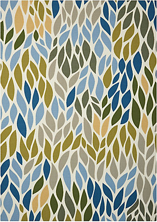 Nourison Nourison Home & Garden 7'9" x 10'10" Multicolor Mid-Century Modern Indoor/Outdoor Rug, Multi, large
